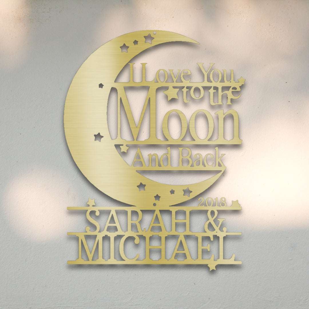 To the Moon & Back Custom Metal Wall Art | Sovereign Metalworks