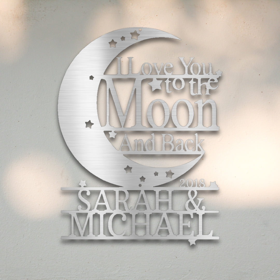 To the Moon & Back Custom Metal Wall Art | Sovereign Metalworks