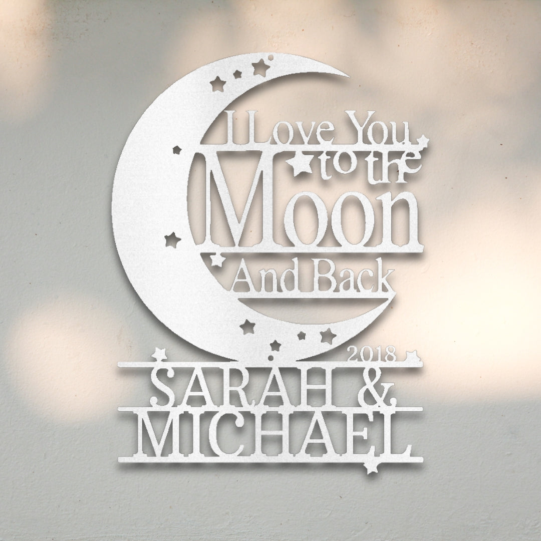 To the Moon & Back Custom Metal Wall Art | Sovereign Metalworks