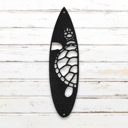 Turtle Surfboard | Metal Wall Art - Sovereign Metalworks