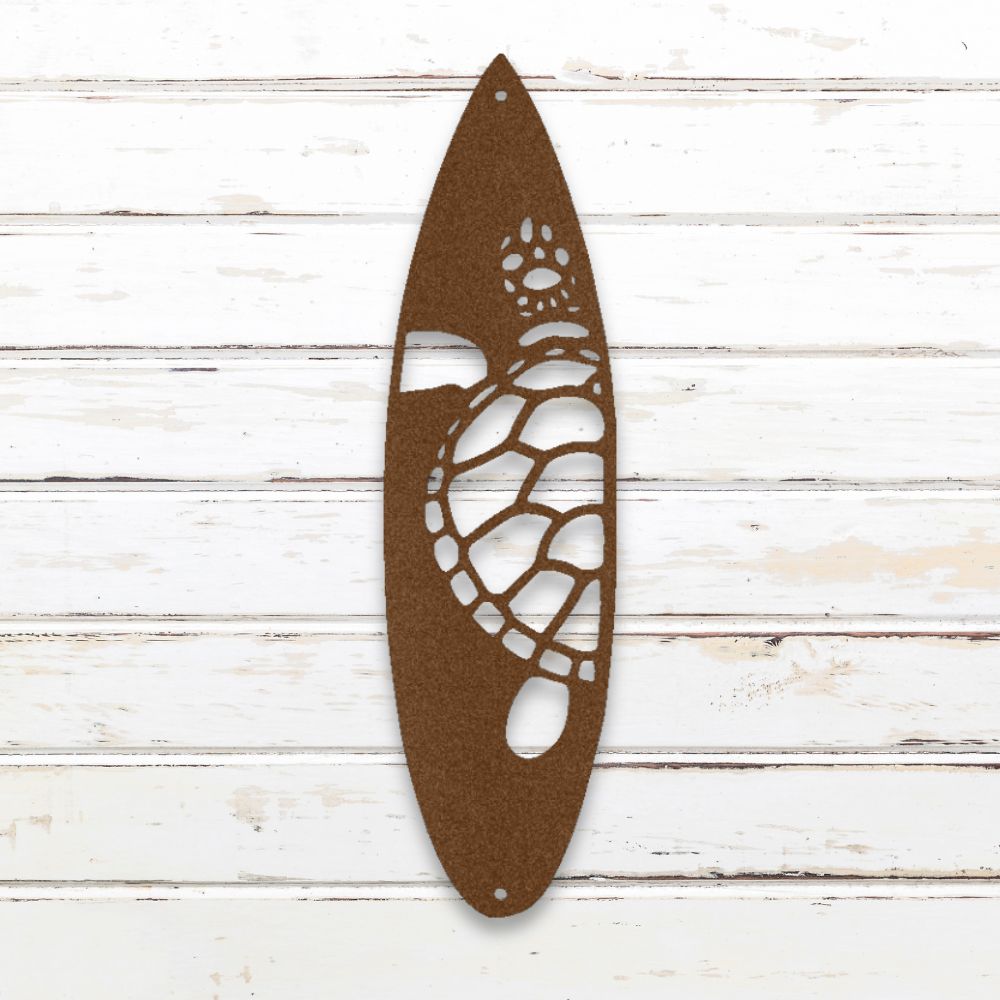 Turtle Surfboard | Metal Wall Art - Sovereign Metalworks