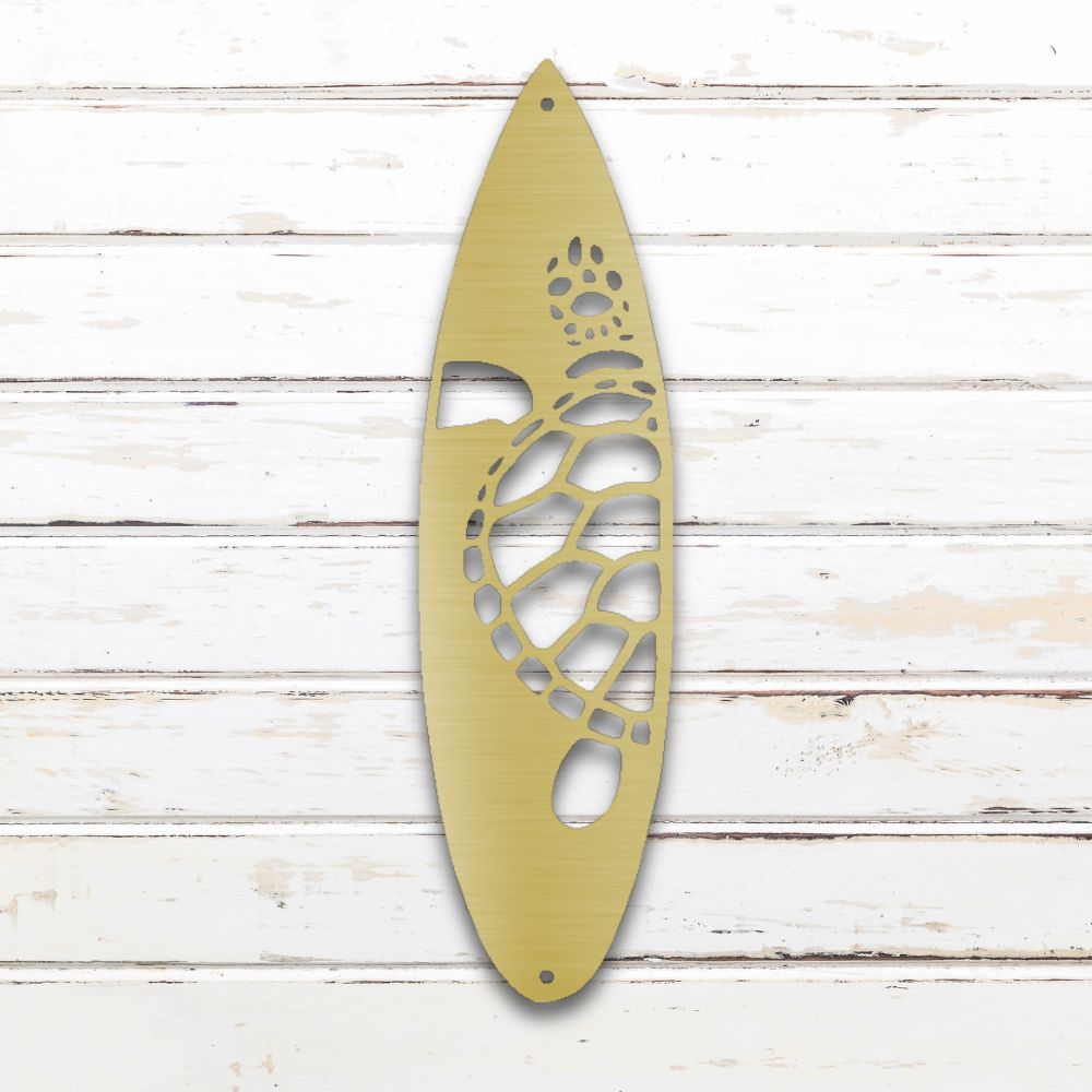 Turtle Surfboard | Metal Wall Art - Sovereign Metalworks