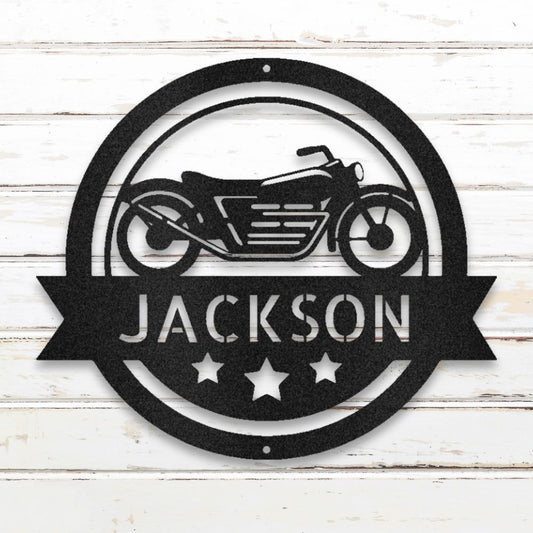 Vintage Cafe Racer Metal Wall Art (Black) | Shop Custom Metal Signs & Wall Decor | Sovereign Metalworks