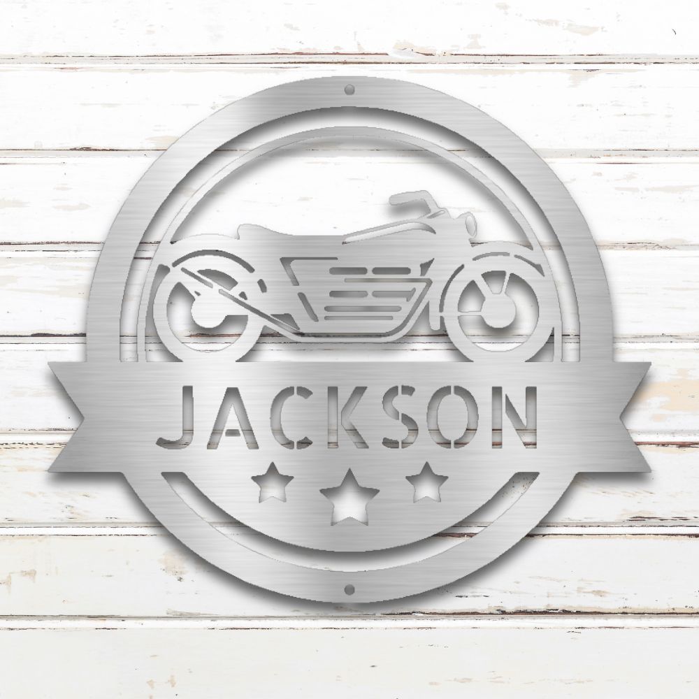 Vintage Cafe Racer Metal Wall Art (Silver) | Shop Custom Metal Signs & Wall Decor | Sovereign Metalworks