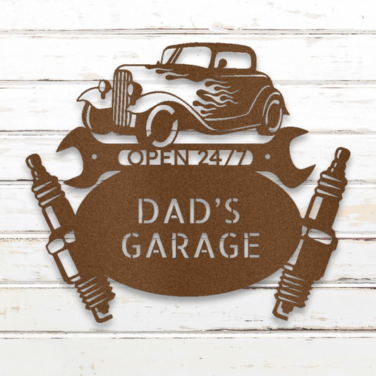 Vintage Hot Rod Metal Wall Art (Copper) | Shop Custom Metal Signs & Wall Decor | Sovereign Metalworks