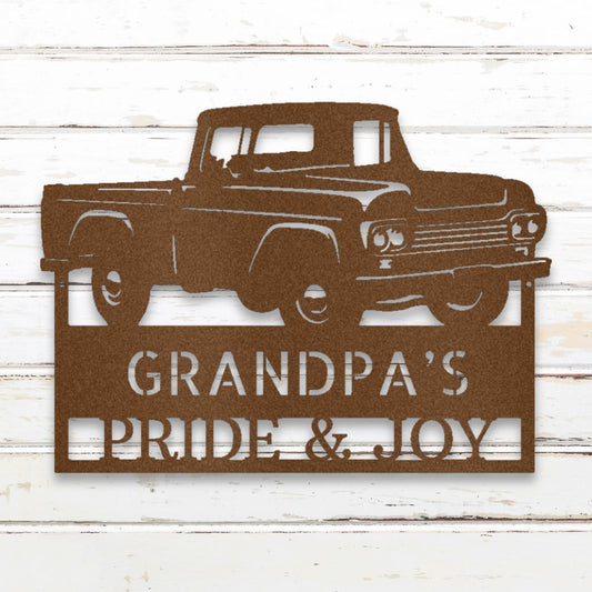 Vintage Pickup Truck Metal Wall Art (Copper) | Shop Custom Metal Signs & Wall Decor | Sovereign Metalworks