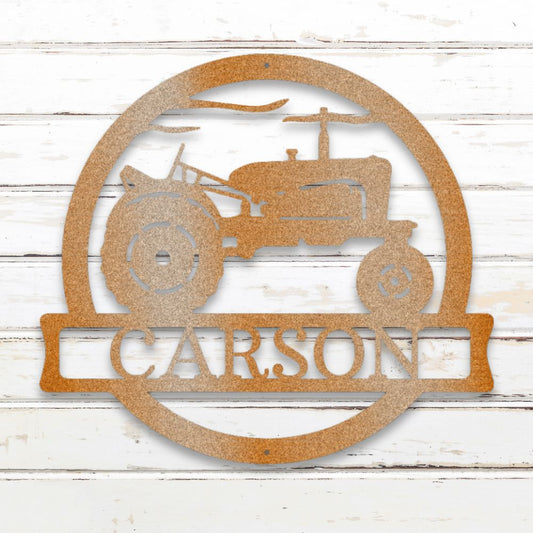 Vintage Tractor Custom Metal Wall Art (Copper) | Shop Custom Metal Signs & Wall Decor | Sovereign Metalworks