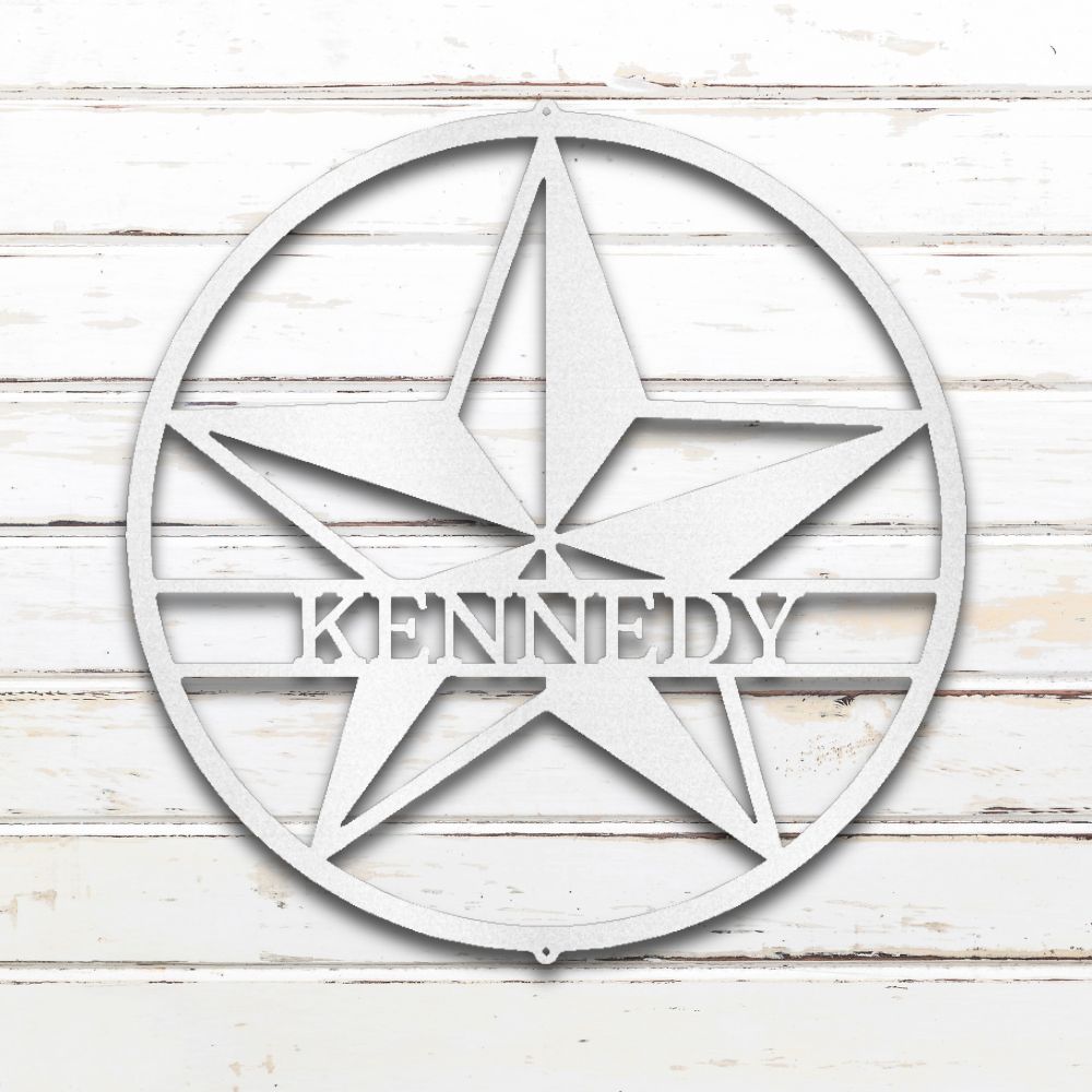 Western Star Metal Wall Art (White) | Shop Custom Metal Signs & Wall Decor | Sovereign Metalworks