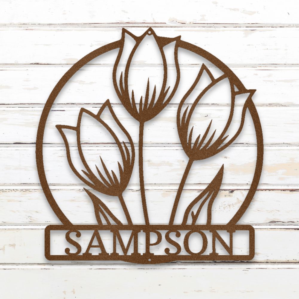 Wild Tulip Metal Wall Art (Copper) | Shop Custom Metal Signs & Wall Decor | Sovereign Metalworks