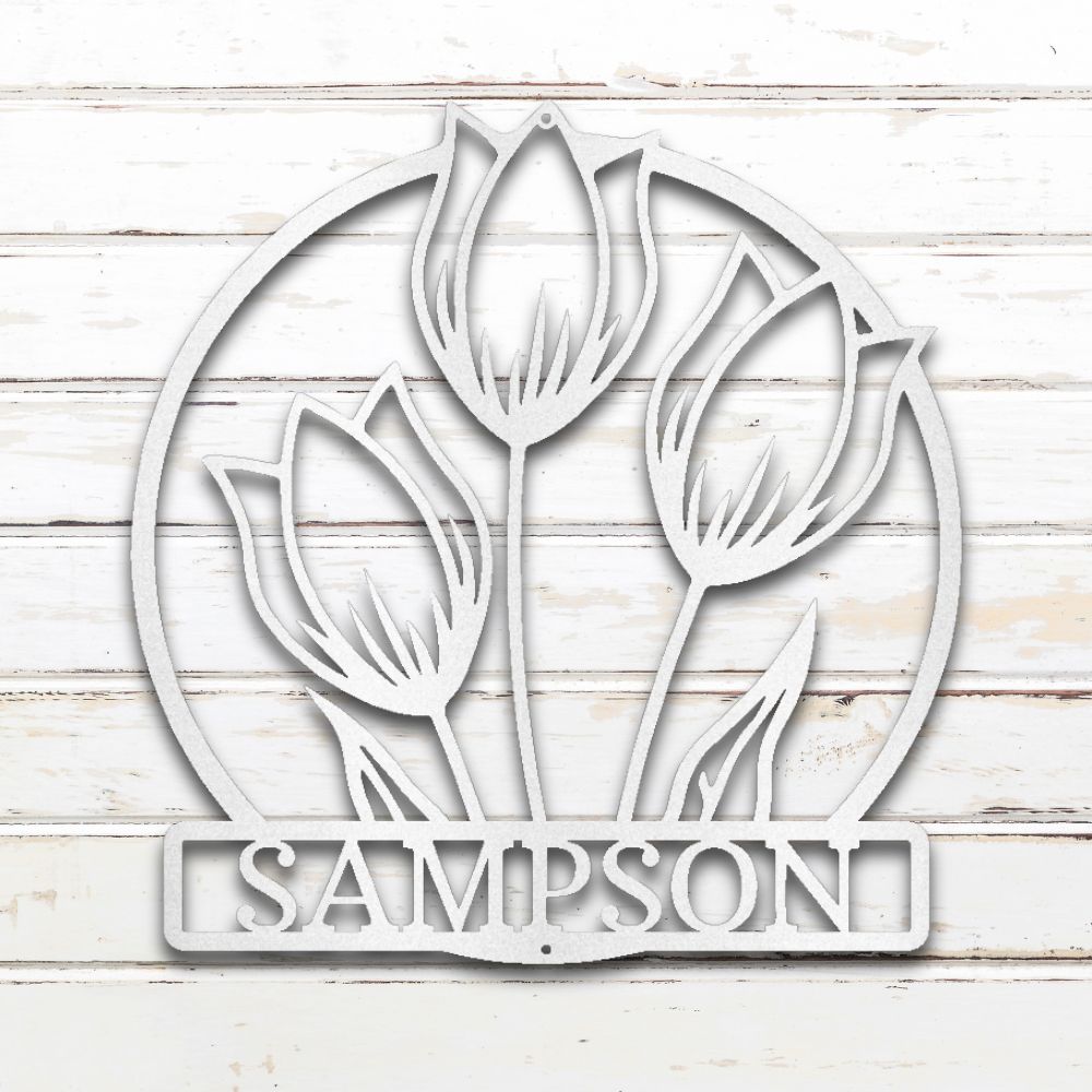 Wild Tulip Metal Wall Art (White) | Shop Custom Metal Signs & Wall Decor | Sovereign Metalworks