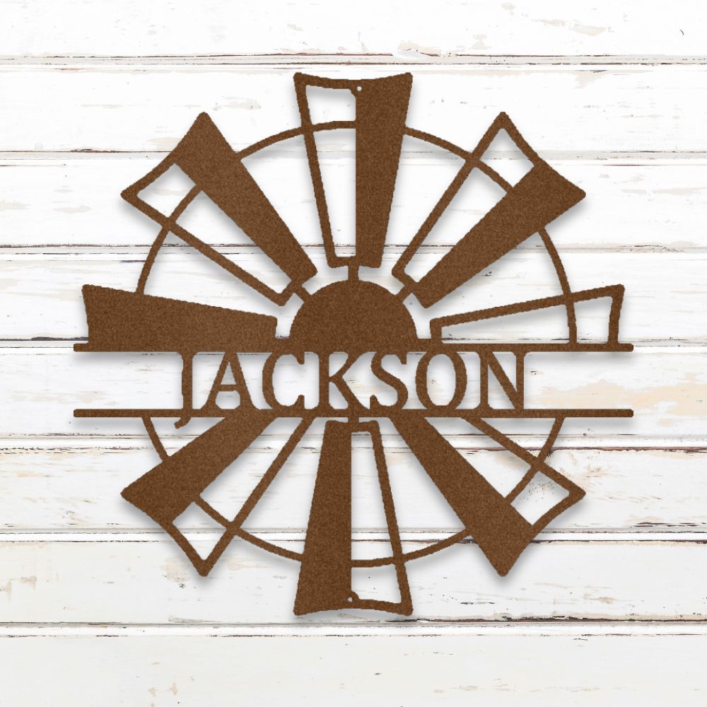 Windmill Metal Wall Art (Copper) | Shop Custom Metal Signs & Wall Decor | Sovereign Metalworks