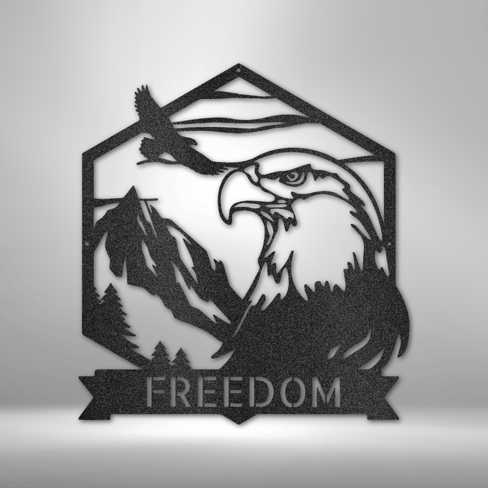 Bald Eagle Metal Sign | Patriotic Home Decor | Sovereign Metalworks