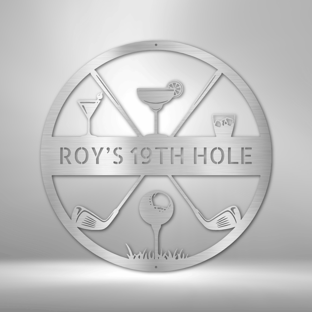 The 19th Hole Custom Metal Wall Art (Silver) | Shop Custom Metal Wall Art | Sovereign Metalworks