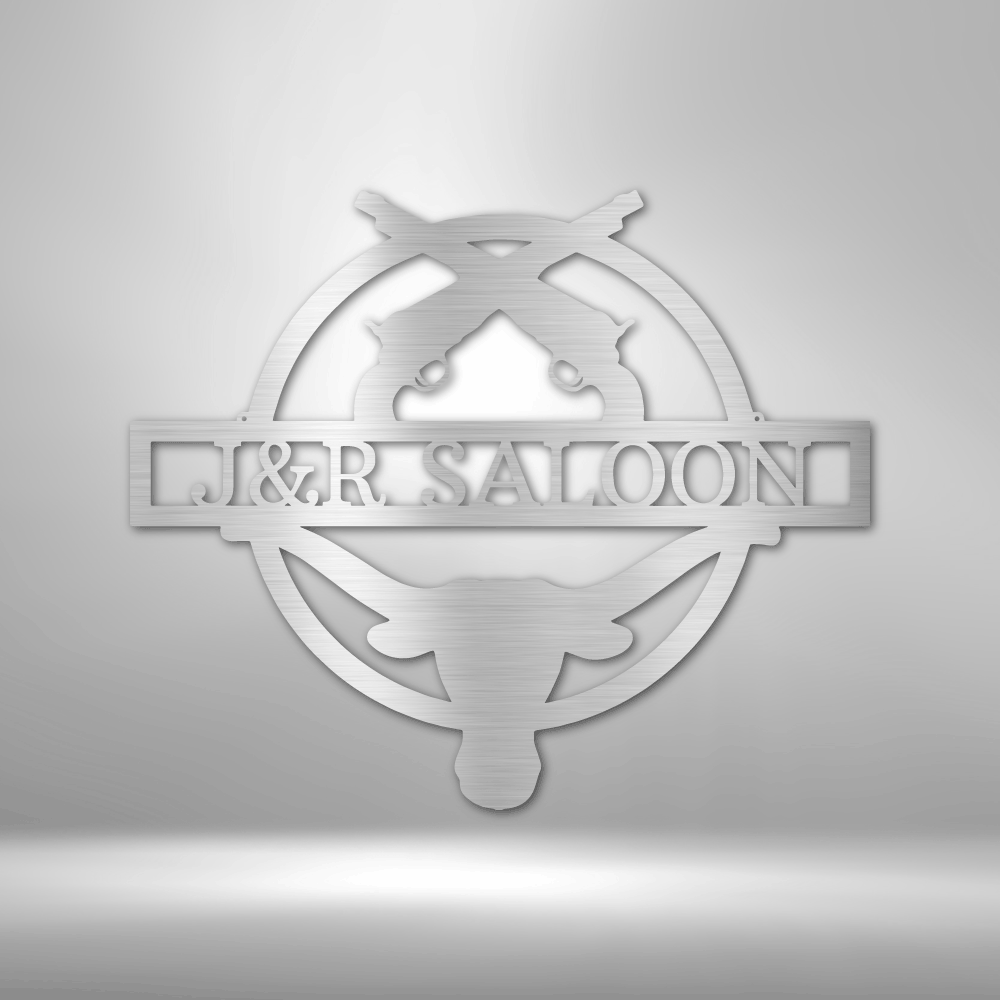 Saloon Style Custom Metal Wall Art (Silver) | Shop Custom Metal Signs & Wall Decor | Sovereign Metalworks